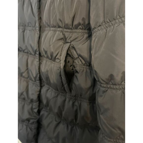 Eileen Fisher Women's M Quilted 80/20 Down Puffer Jacket Timeless Black Cozy - Picture 5 of 14